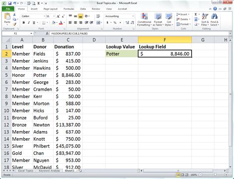 Use Vlookup To Find Values From An Excel ® Table Pryor