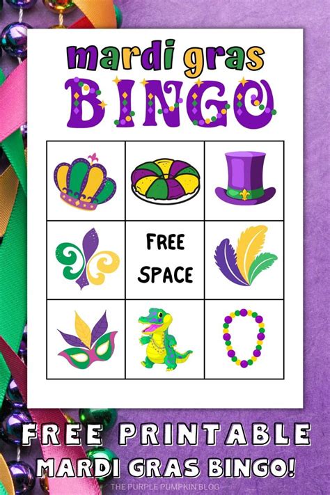 printable mardi gras bingo cards  bingo game night