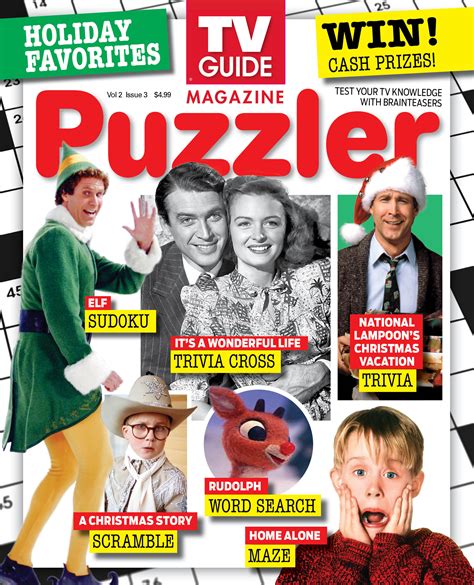 puzzler holiday favorites vol  issue  tv guide puzzler tv