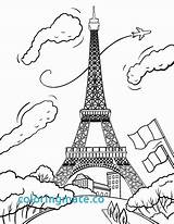 Coloring Paris Pages Kids Eiffel Tower Getdrawings sketch template