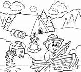 Coloring Fishing Pages Scouts Boy Camping Hiking Going Scout Kids Summer Color Man Print Printable Colouring Tocolor Sheets Result Template sketch template