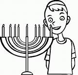 Coloring Chanukah Jewish Pages Menorah Clipart Boy Cliparts Children Popular Colouring Color Library sketch template