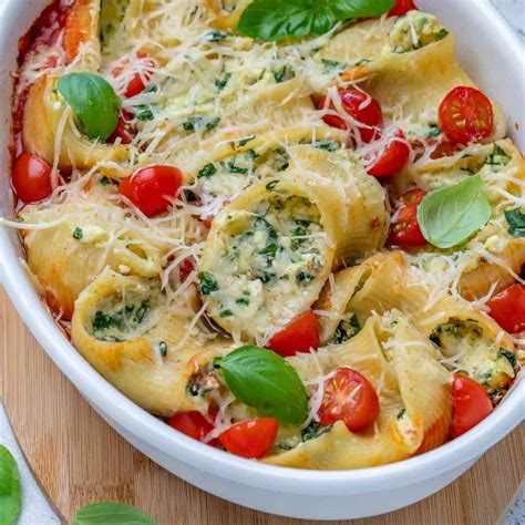spinach  ricotta stuffed pasta recipe healthy fitness meals