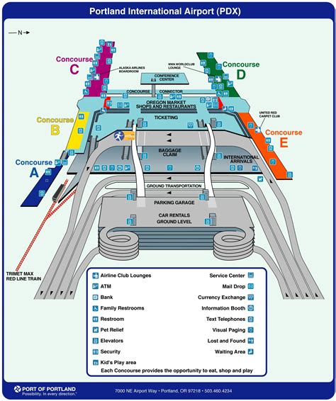 portland oregon airport map map   world