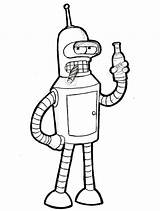 Bender Coloring Pages sketch template