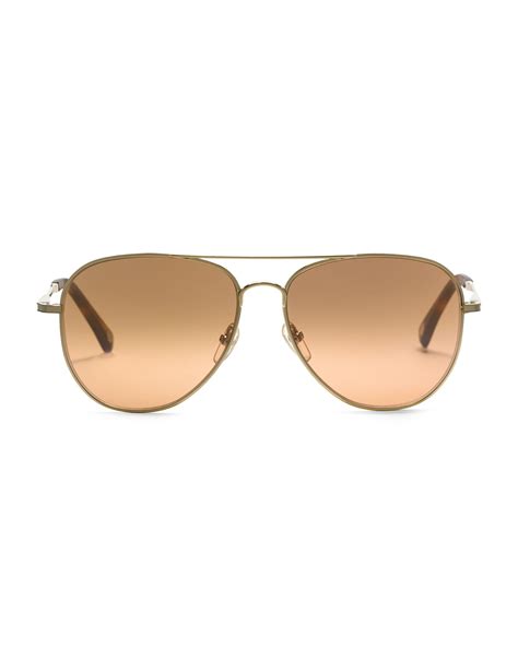 michael kors updated aviator sunglasses in gold lyst