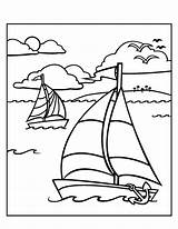 Coloring Pages Sailboat Elementary Summer Kids Students School Boat Sheets Colorat Cu Vara Color Printable Planse Beach Anotimpul Cliparts Book sketch template