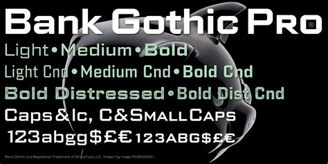 bank gothic pro family fonts