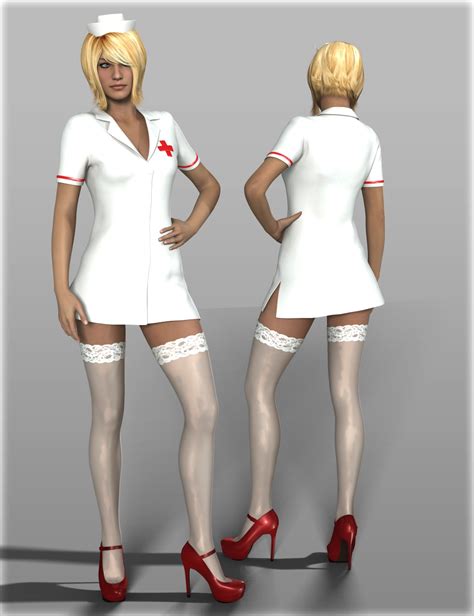sexy nurse uniform for genesis 2 female s daz 3d