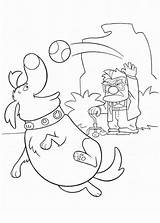 Dug Coloring Disney Carl Throwing Fredricksen Ball Netart sketch template