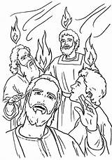 Pentakosta Roh Kudus Pentecostes Dia Pentecost Turunnya Atividades Colouring Chrisanthana sketch template