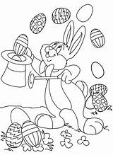 Hat Coloring Magic Getcolorings Bunny Easter sketch template
