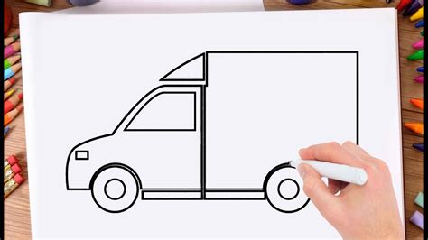 draw delivery truck learn drawing  delivery truck  easy