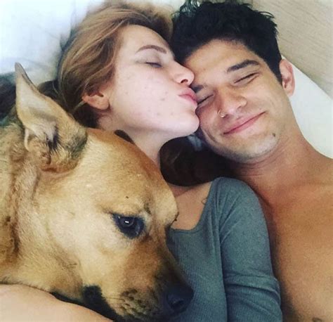 bella thorne straddles tyler posey in steamy pda daily star