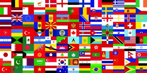 nationalflaggen der welt farben formen objekte