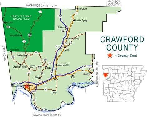 zz crawford county map encyclopedia  arkansas