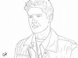 Dean Coloring Jensen Ackles Pages Winchester Whinchester Searches Recent sketch template