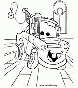 Coloring Pages Cars Mater Mcqueen Disney Tow Lightning Movie Printable Color Drawing Kids Print Colouring Truck Carnival Animals Matter Pixar sketch template