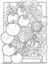 Coloring Garden Pages Printable Adult Adults Color Colouring Vegetable Sheets Book Books Dover Publications Food Målarböcker Colorful Volwassenen Voor Kleuren sketch template