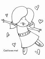 Pages Coloring Loves God Jesus Cheerful Sunday School Made Bible Giver Color Clipart Kids Special Colouring Posters Popular Para Coloringhome sketch template