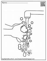 Washing Germs Manos Lavado Germ Actividades Higiene Steps Hygiene Preescolar sketch template
