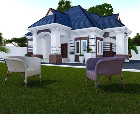 faced  bedroom bungalow preston house plans