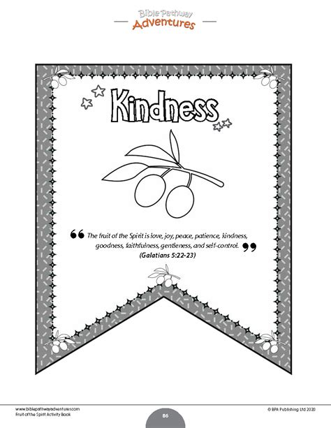 kindness banner fruit   spirit bible activity  lesson