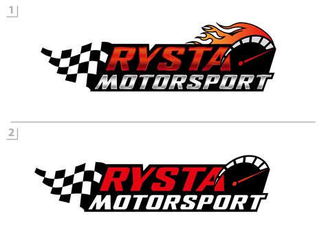 upmarket masculine racing logo design  rysta motorsport  kaatem