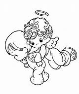 Precious Moments Coloring Pages Angel Printable Easy Procoloring sketch template