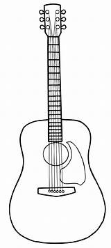 Guitar Acoustic Drawing Sketch Guitars Patterns Outline Easy Simple Line Choose Board Taylor Vector sketch template