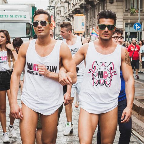 people taking part in milano pride 2014 italy editorial