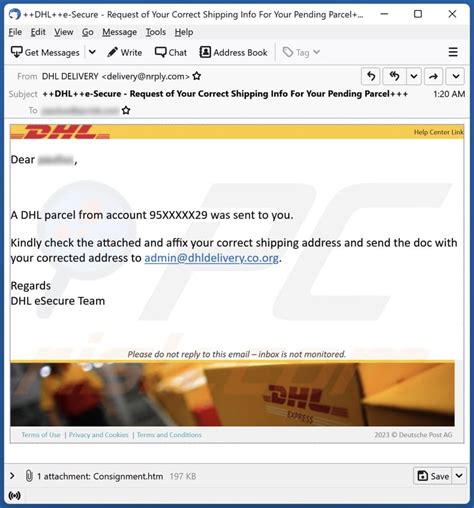 dhl  parcel     email scam removal  recovery steps updated