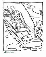 Coloring Boat Pages Printable Boats sketch template