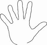 Hand Right Clipart Child Outline Hands Clipground Handprints sketch template