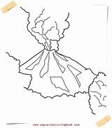 Volcano sketch template