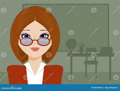 Teacher With Glasses Stock Vector Illustration Of Girl 40038446