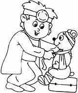 Coloring Hospital Pages Vet Veterinarian Bear Veterinary Teddy Doctor Drawing Medical Kids Para Architecture Building Help Cute Color Colorear Animal sketch template