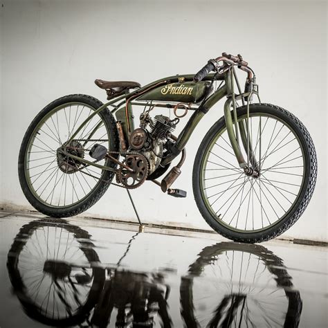 indian board track racer tribute bike bull cycles touch  modern