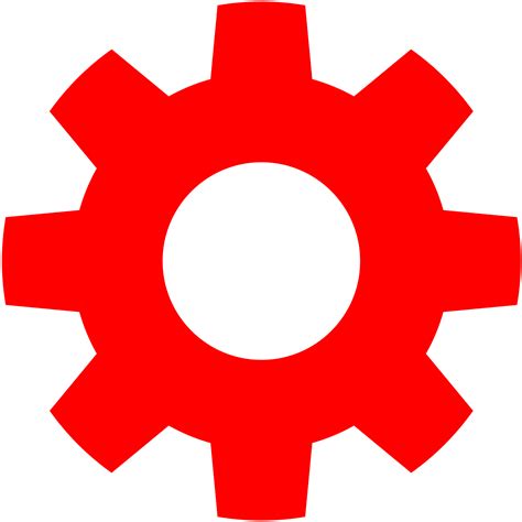 clipart gear  red
