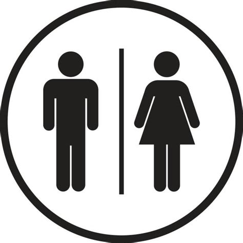 Cartoon Bathroom Signs