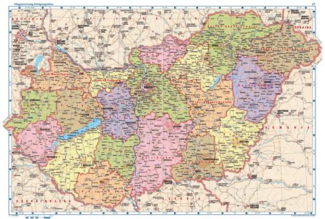 maps  hungary detailed map  hungary  english tourist map  hungary road map