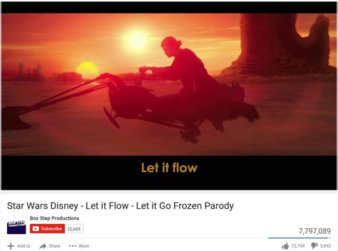 Anonymous X Of Star Wars Disney Let It Flow Let It Go