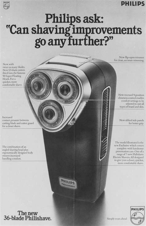 reclame philishave  types  beards floating head vintage ads philips childhood