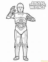 Coloring Pages Wars Star 3po C3po Dessin Printable Kids Colouring Sheet Hellokids Cartoon Coloriage Sheets Drawing Color Drawings Print Disney sketch template