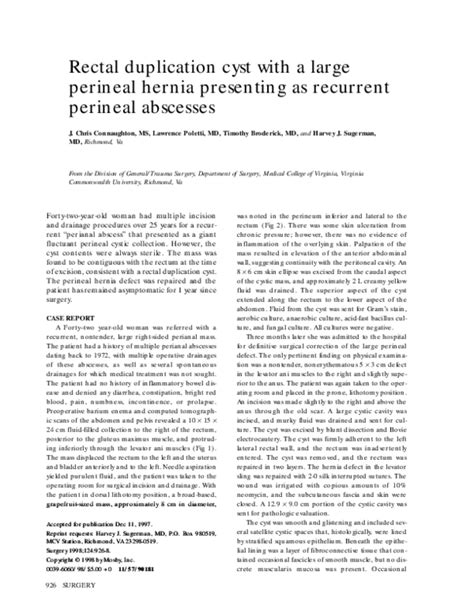 pdf rectal duplication cyst with a large perineal hernia presenting
