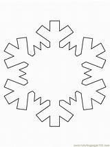 Snowflake Print Printable Clipart Coloring Pages Library sketch template