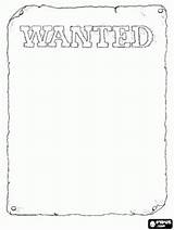 Wanted Poster Coloring Pages Cowboy Templete Template sketch template