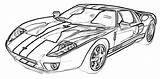 Coloring Pages Ford Cars Gt Car Kids Colour Color Carscoloring sketch template