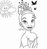 Coloring Pages Disney Princess Tiana Print Kitty Hello Halloween Girls Printable Color Kids Getcolorings Comments sketch template