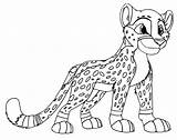 Cheetah Coloringhome Getdrawings sketch template